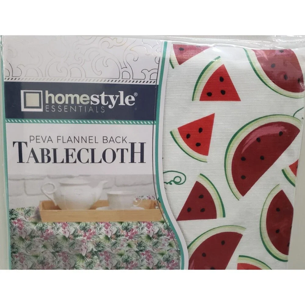 Printed Kitchen Vinyl Tablecloth, 52
